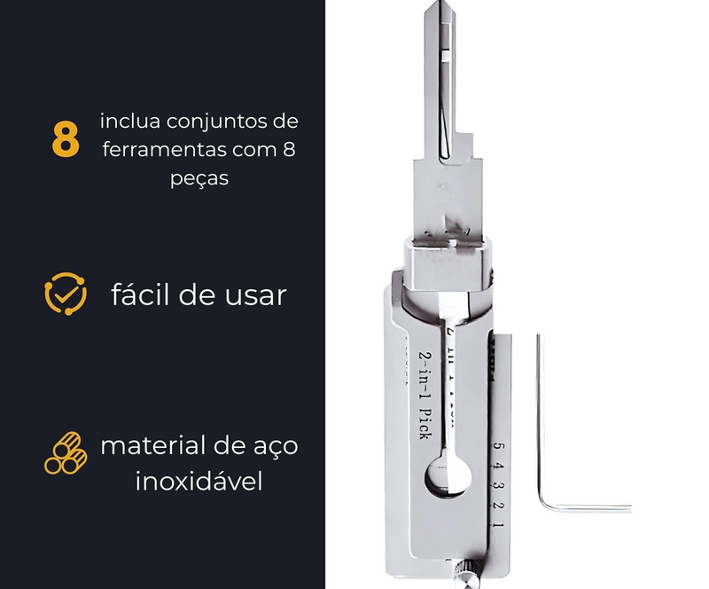 🔥Oferta Especial - Decodificador de Chaves Mestra de Aço Inoxidável
