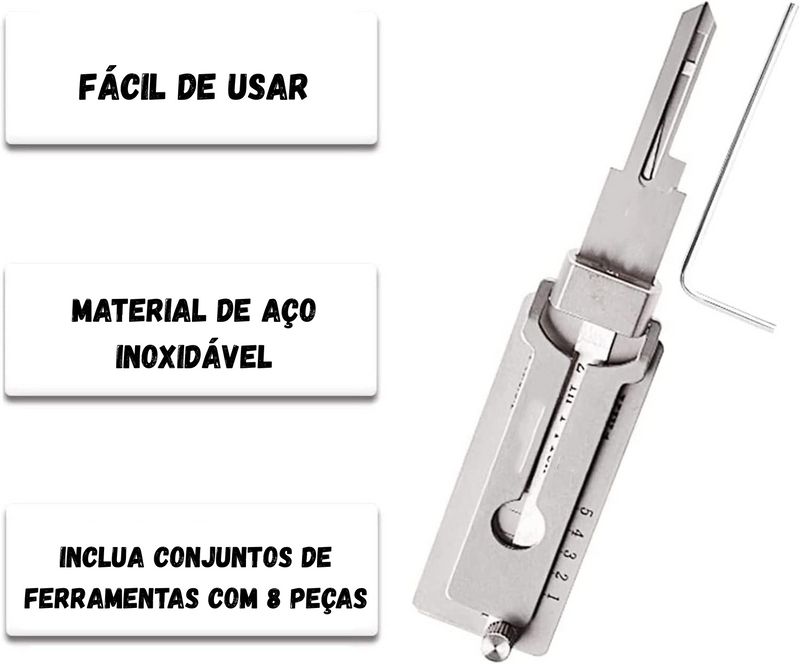 🔥Oferta Especial - Decodificador de Chaves Mestra de Aço Inoxidável
